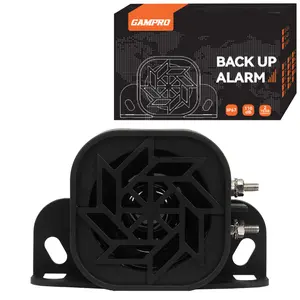 GAMPRO 730 Heavy Duty Reverse Backup Alarm, 12V-24V 110dB IP67 Waterproof Dustproof System with 1m Nylon-Epoxy Resin Super Loud Beeper, Multi-Hole Mount for Trucks/Forklifts