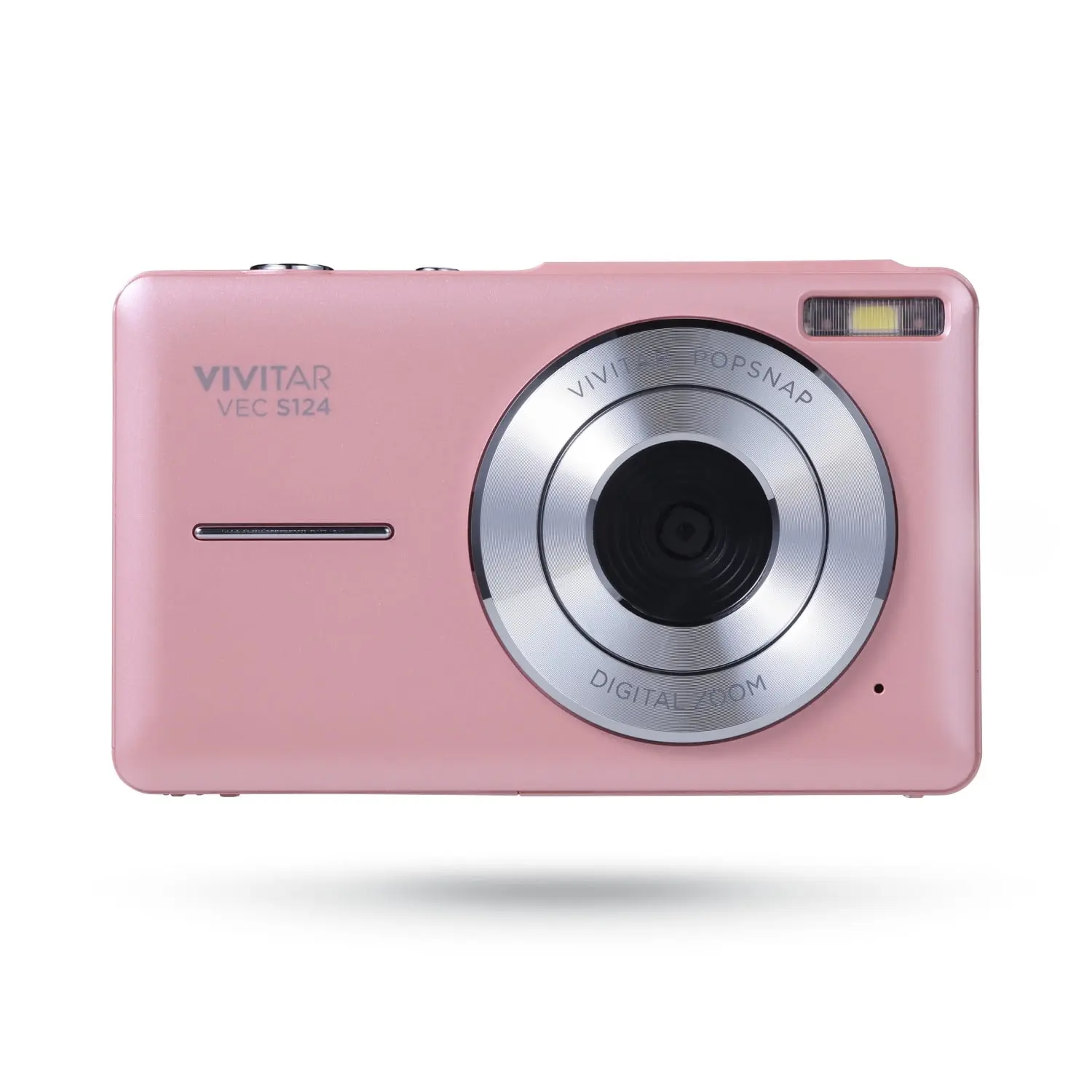 Vivitar Popsnap Portable Compact Digital Camera - Pink, 16X Zoom, 1080p Video, Built-in Flash, Adjustable Micro SD Compatibility, Slim Lightweight Pocket Design