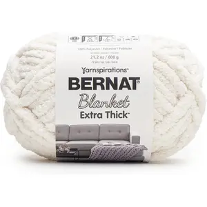 Blanket Extra Thick Vintage White Yarn - 1 Pack of 21.12oz/598.74g - 100% Polyester - #7 Jumbo - 72 Yards - Chunky Yarn for Hand Knitting, Crocheting, Crafts & Amigurumi