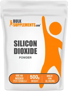 BulkSupplements Silicon Dioxide Powder - Anti-Caking Agent - Silica Powders - Great For Blending - 500g - Use As Needed Per Formula