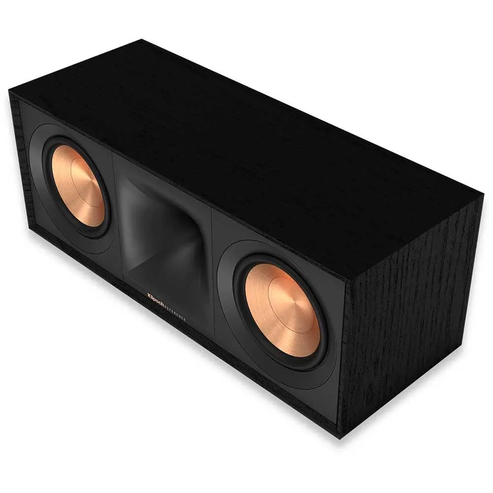Klipsch Reference Next-Generation R-50C Horn-Loaded Center Channel Speaker - Magnetic, Aluminium, Aesthetic Audio, Crystalline Polymer, Directivity Control, Bass, Home Cinema Tech for Crystal-Clear Dialogue (Black), Center Speaker