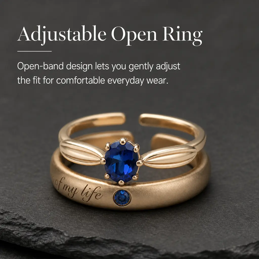 S925 Solid Sterling Silver Ring - Light Luxury Niche Design with Lab-Grown Sapphire, Couple's Proposal & Engagement Ring for Girlfriend