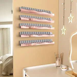 Mirror Acrylic Nail Polish Rack, 15 Inch Wall Mounted Shelf, Sleek Look, Organizer for Nail Polishes & Accessories