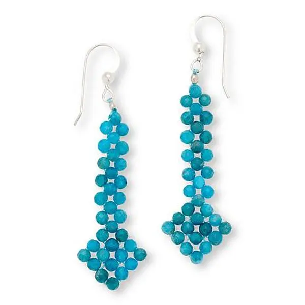 Mine Finds by Jay King Blue Apatite Faceted Beaded Drop Earrings