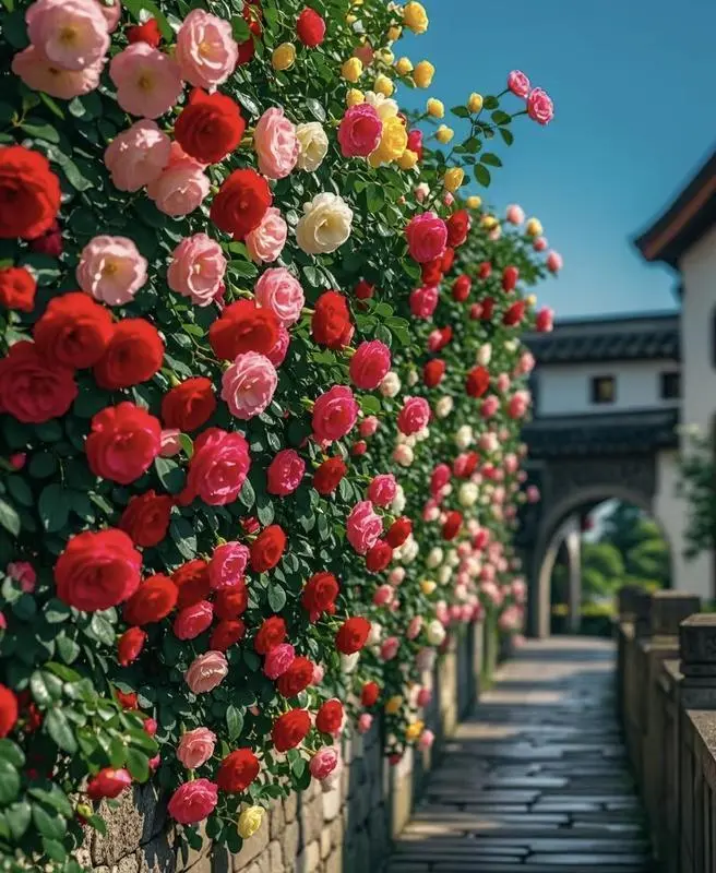 300 Pcs Climbing Rose Seeds – Evergreen Wall-Covering Blooms for ...