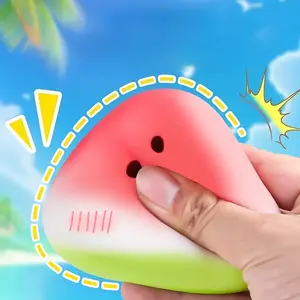 Watermelon Soft Gel Toy, Slow Rebound Sensory Fidget, Durable Tpu Material, Realistic Seeds, Fun Summer Design, Kawaii Squishies, Perfect Gift