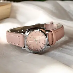 Stylish Small Dial Quartz Watch | Roman Numeral Leather Strap Watch for Women & Teens