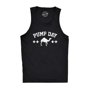 Mens Pump Day Funny Camel Hump Day Workout Sleeveless Fitness Tank Top Funny Workout Shirt for Men with Plus Sizes Fitness Tank Top for Men Funny Animal Sleeveless Tee Novelty Tank Tops for Guys Black