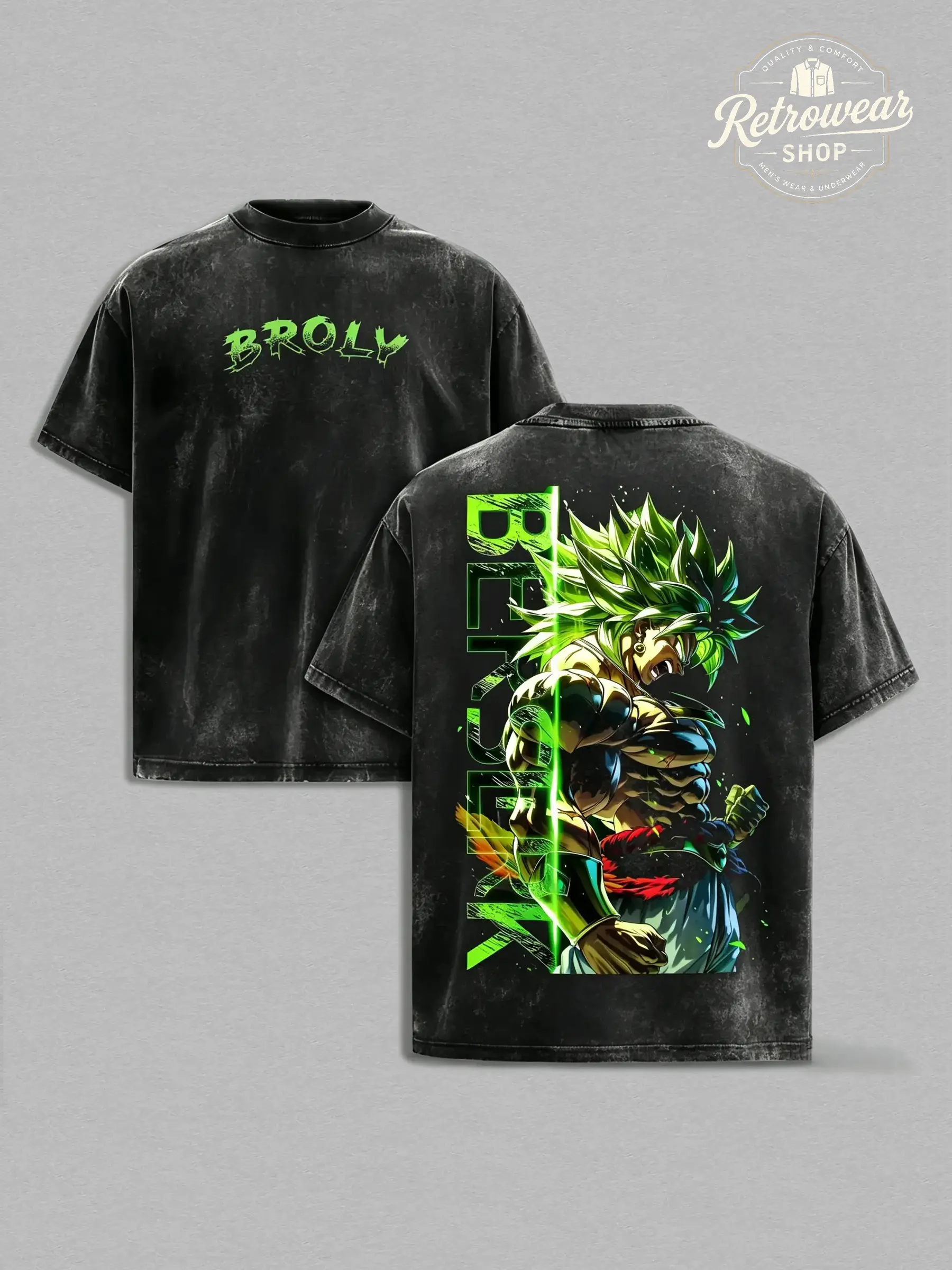 Broly Legendary Saiyan  Washed Tee Streetwear Tee “Unchained Rage — A Storm Born From Endless Power” — For Anime Fans, For Drops That Hit With Savage Energy  90s graphic good tees Casual American Short Sleeve Unisex T-shirt Menswear Tops Oversized Black