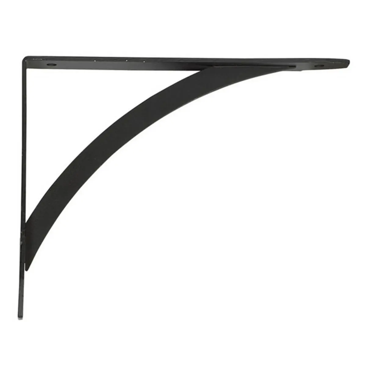 212 MAIN John Sterling RP-0053-7BK 7 in. Elegant Look Powder-Coat Steel Shelf Bracket, Black, Wall Mount, Shelf Mount, Pack of 10