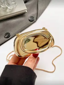 Mini Fashion Versatile Solid Color New Chain Shoulder Bag Casual Minimalist Asymmetric Women's Small Tote Bag for Handheld Makeup Headphone Gift Box Valentine's Day Wedding Party