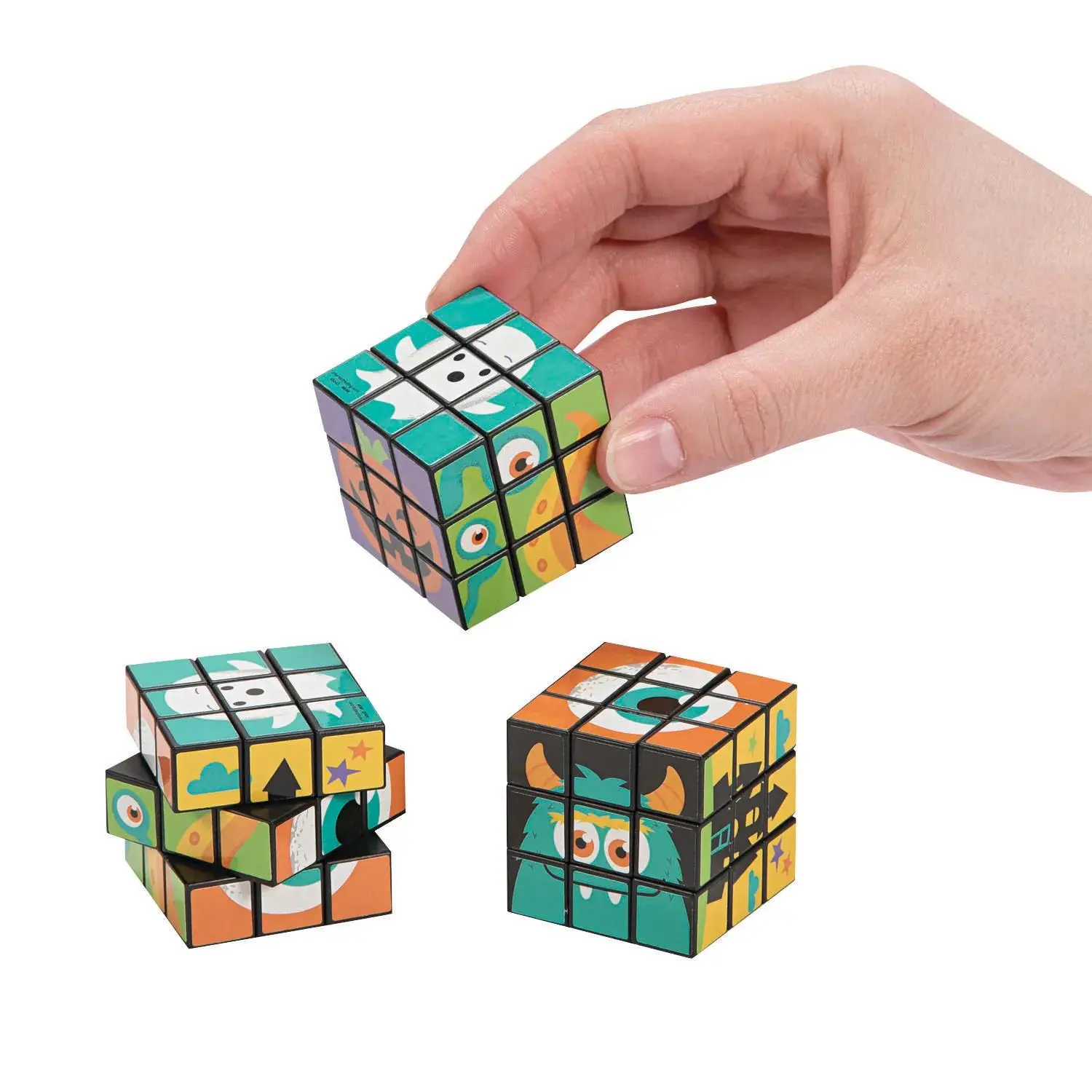 Monster Mini Puzzle Cubes, Toys, 12 Pieces