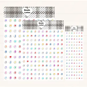 Colorful Bead Letter Stickers