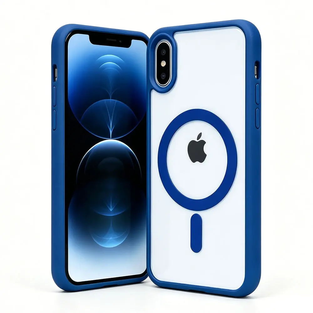 New Magnetic Wireless Charging Shockproof Protective Case for IPhone X/XS XR XS Max Hard Acrylic Cover, Shock Resistant Cover TPU