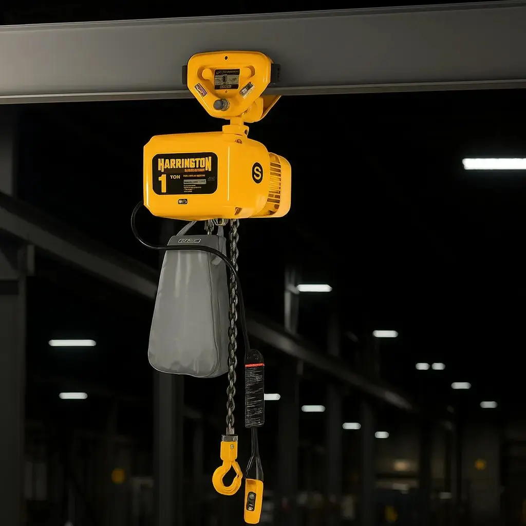 Harrington NER 1 Ton Chain Hoist - 3 Phase - 14 FPM