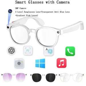 2MP HD Smart Glasses Camera - Bluetooth Device with AI Translation, Video Recording, Wireless Calling, Music Playback, Voice Assistant, Portable Sports Wearable Eyewear