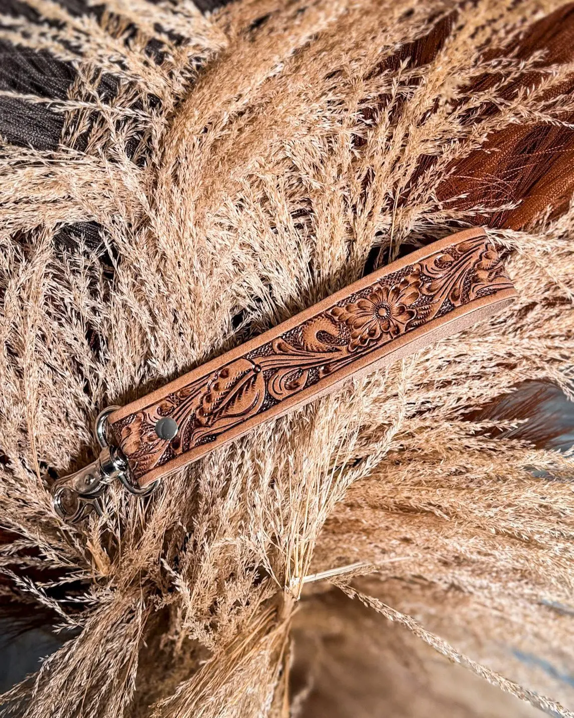Myra Bag Tampico Trails Key Fob - Handmade Western Stuff Keychain, Stylish Keychains for Luggage & Bag Accessories (Honey Color)