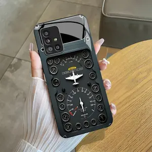 Aviation Theme Glass Phone Case, Unique Aircraft Design for 【Galaxy A51 5g】666