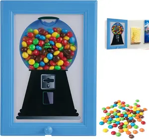 Handy Candy Frame, Candy Dispenser Picture Frame Wall Mount Creative Innovative Gumball Machine for Desk Countertop or Kids Adults Office Room Sweet Display
