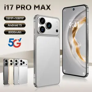 Smartphone  I17ProMax A17 PRO MAX Android Smartphone, 7.3 Inch Dual 108MP+78MP Cameras, Long-Lasting 8000mAh Battery, Fast Charging, OTG Function, Facial Recognition Unlocking,  12GB RAM +512GB ROM, 5G Network, Unlock Cellphone I smart phon