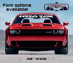 Move Over Car Windshield Banner Decal | Move Over Sticker | Custom Windshield Banner | Custom Decal | Carbon Fiber Decal