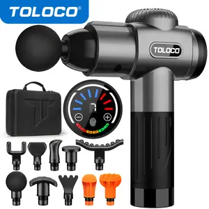 TOLOCO Cordless Massage Gun for Athletes – Quiet Deep Tissue Massager, 10 Attachments, USB Rechargeable, Perfect Pain Relief Gift