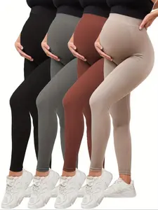 4 Pack Women's Maternity Leggings Maternity Yoga Pants Pregnancy Leggings Maternity Clothes Maternity Clothing