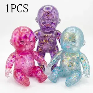 Curiosities Sugar Swaps Jumbo Baby Squishy, Stress Relief Fidget Toy, Soft Sensory Toy for Kids and Adults, Cute Elastic Collectible,Baby Squishy Glitter Slow Rising Pink, Squishy Babies Sensory Fidget for Stress Relief, Squishy Sensory Fidgets
