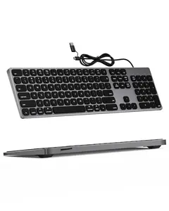 Yivandi All-Aluminium  Full Size Wired Keyboard for iMAC/Mac Mini/MacBook Pro/Air