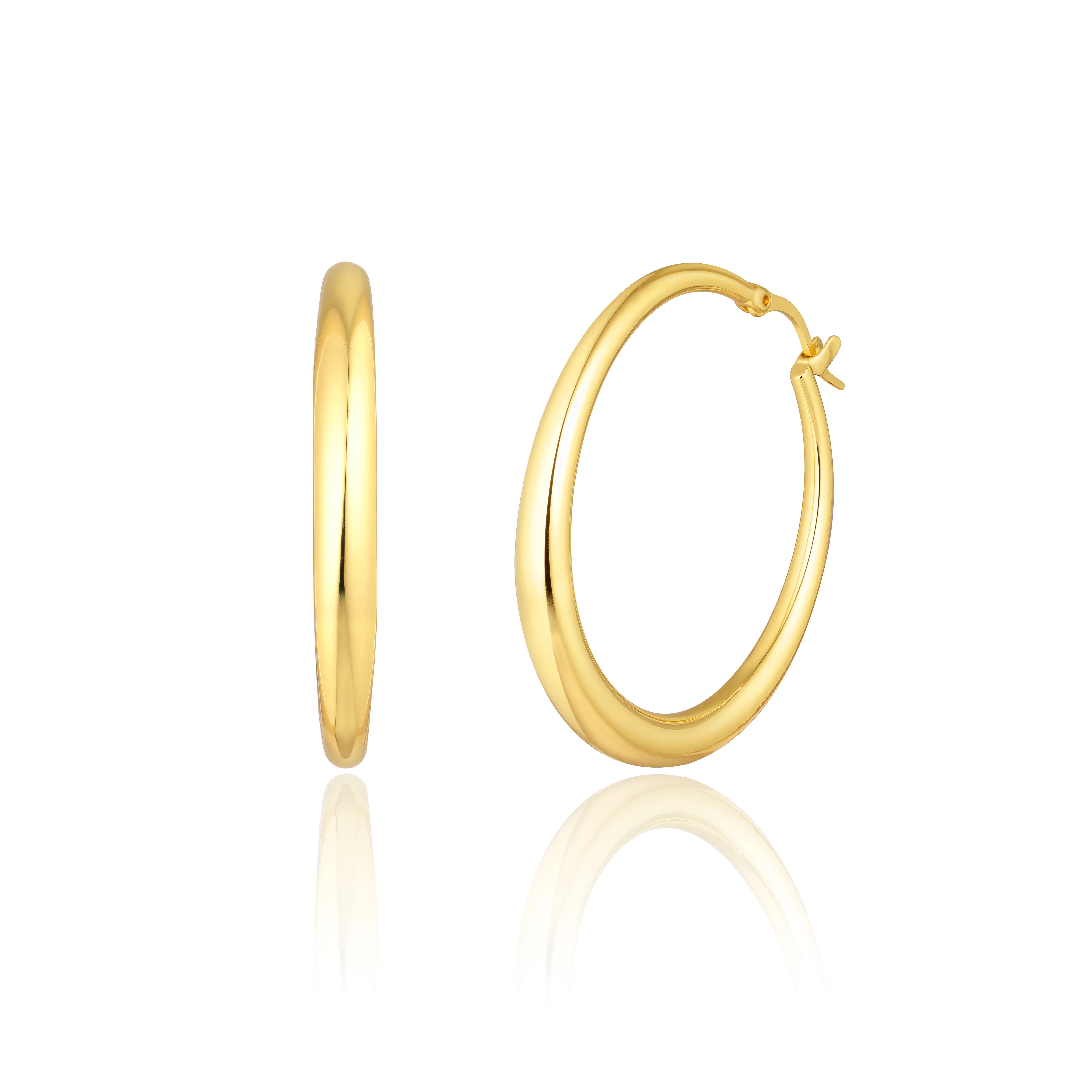 Aprilery Classic Thick Hoop Earrings For Women Daily Wear Party Jewelry Gift