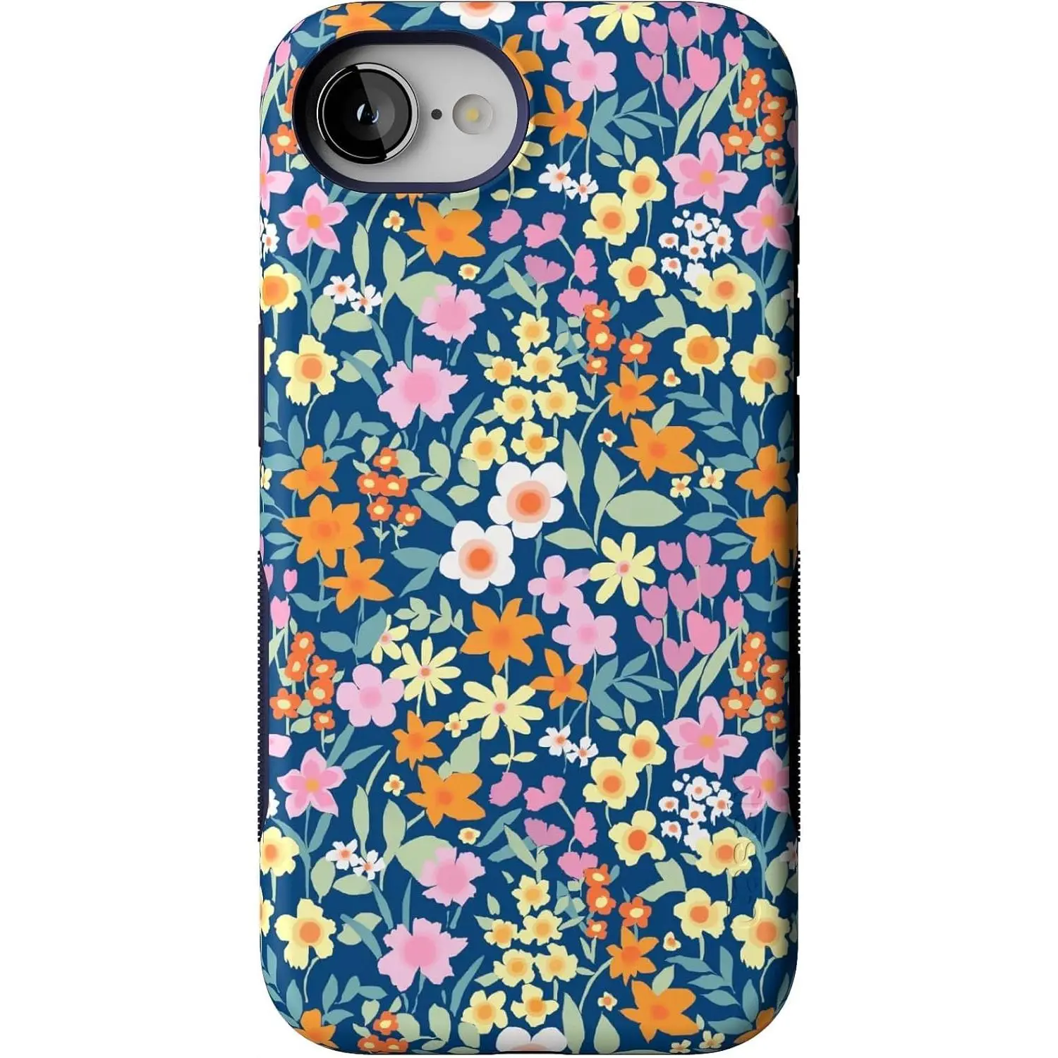 Casely iPhone 17e Case | Full Bloom | Navy Floral | Bold Protective Design | Compatible with MagSafe