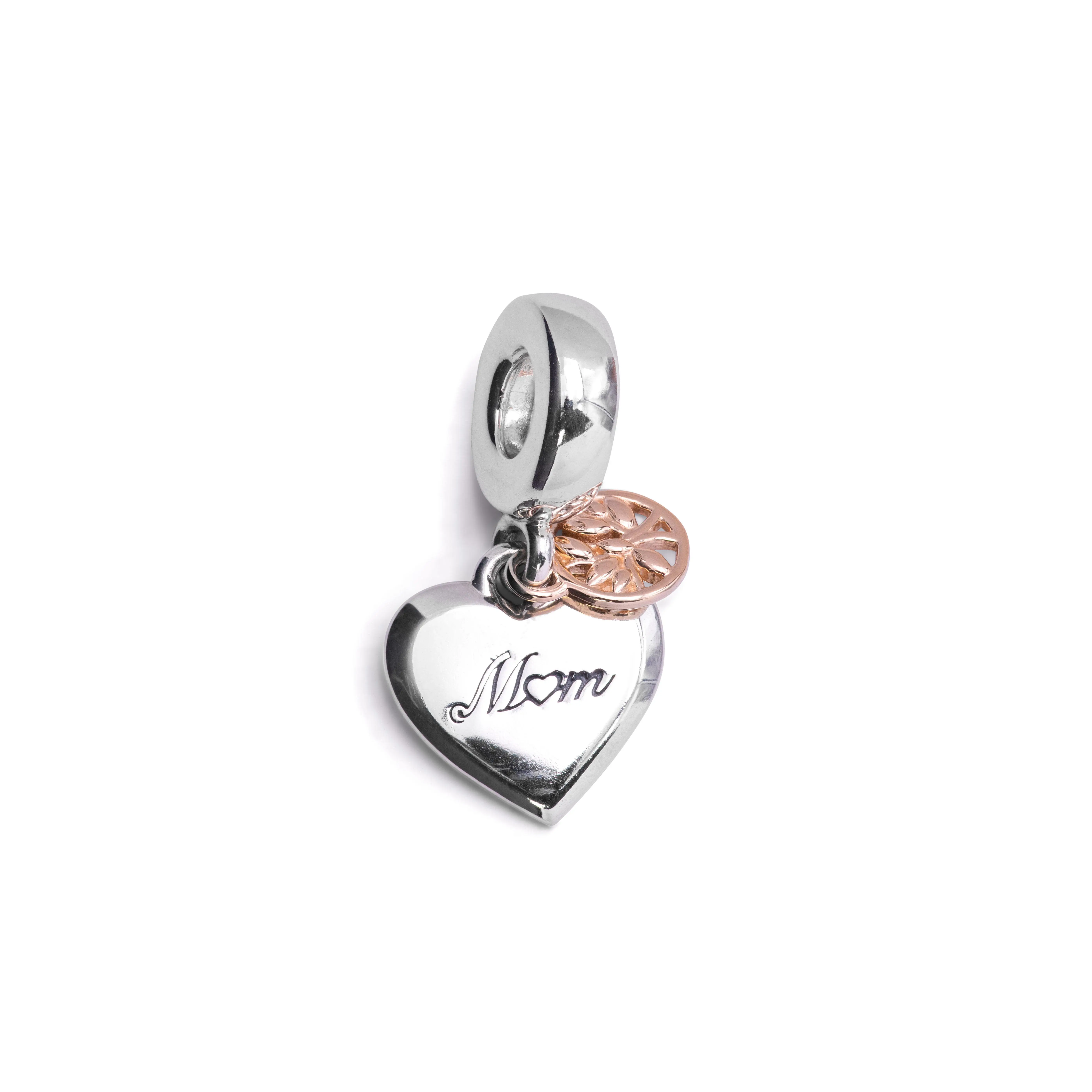 Pandora Two-tone Family Tree & Heart Dangle Charm 799366C00