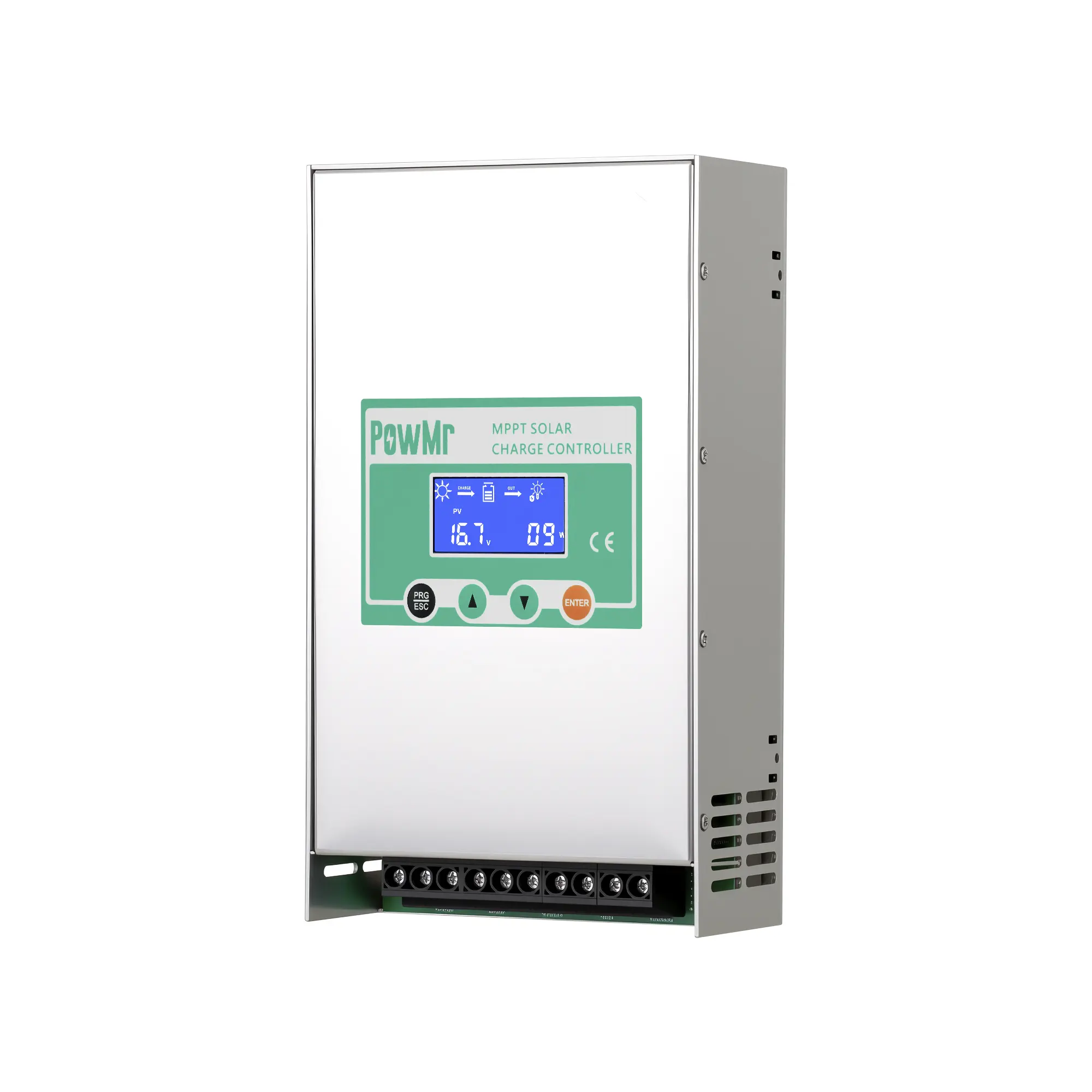 PowMr 100A MPPT Solar Charge Controller, 12V 24V 36V 48V Auto, 100Amp Negative Ground Solar Panel Regulator, Aluminum Housing for LiFePO4 Lead Acid Battery, Fits RV Marine Off Grid