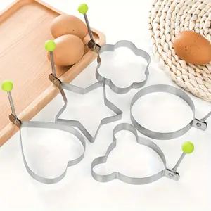 Creative Thickened Stainless Steel Fryer Fry Egg Mold Fry Egg Ring Fry Egg Mold Kitchen Gadget Kitchen Cooking Accessories Love Style