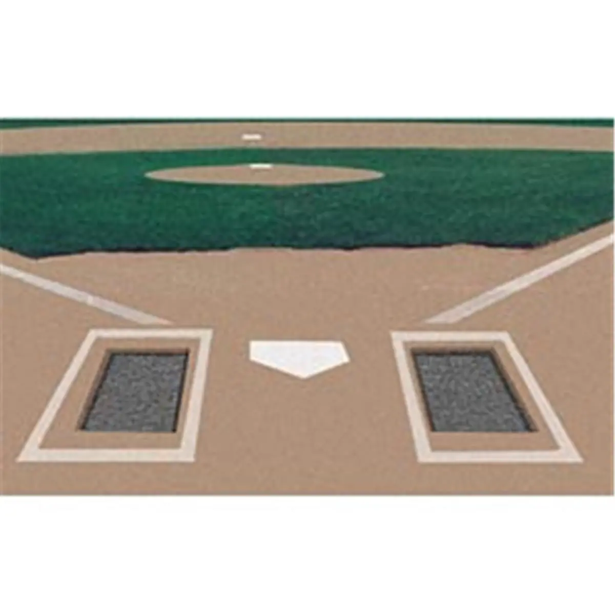 212 MAIN Hole-Free Recycled Rubber Batter's Box Foundation - Rectangular Mat, 3"-4" Burial Fit, Easy Installation, Durable Adult Baseball & Softball Field Equipment