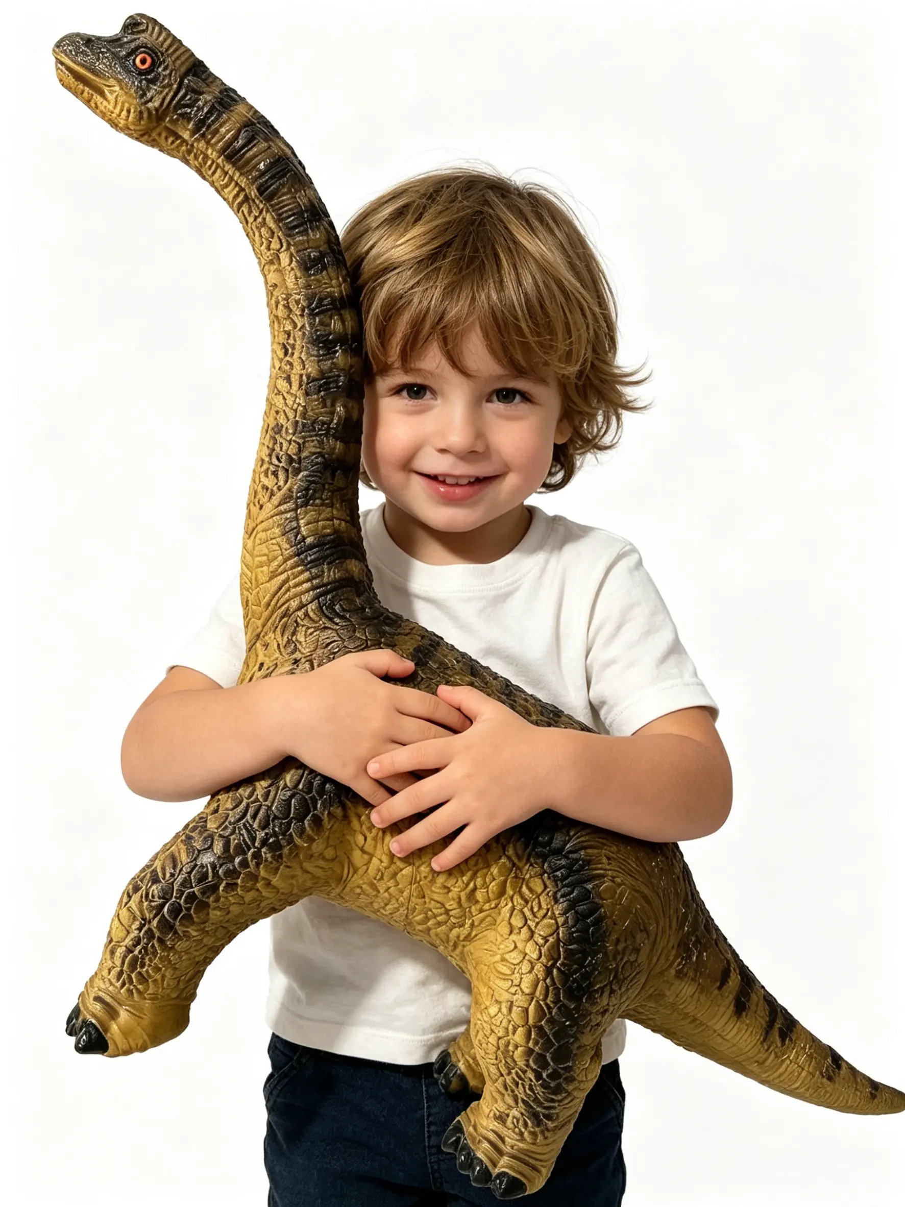32-inch BPA-Free Thick Rubber Classic Brachiosaurus Inflatable Dinosaur Toy, Unisex Boys & Girls Action Figure, Party Favors, Animals & Nature Themed Birthday Gift (Brown)