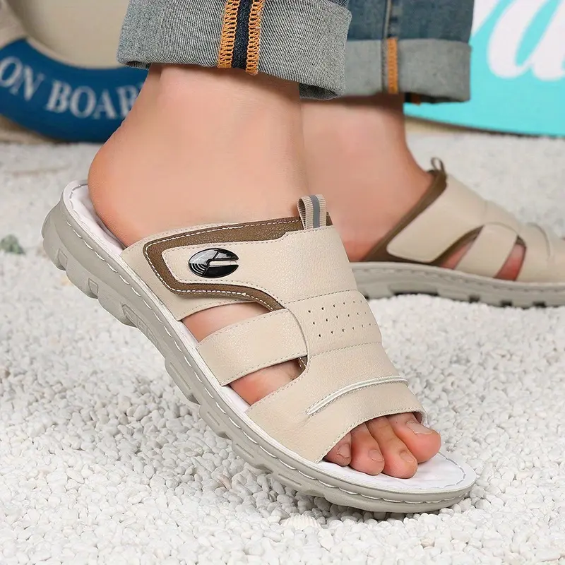 Brand Bdhjydb Men'S Stylish Hollow-Out Design Sandals, Featuring a Wide Shoe Upper for a Stable Fit, Thick Cushioning Sole, And Breathable Open-Toe Design for Comfortable Summer Walking.