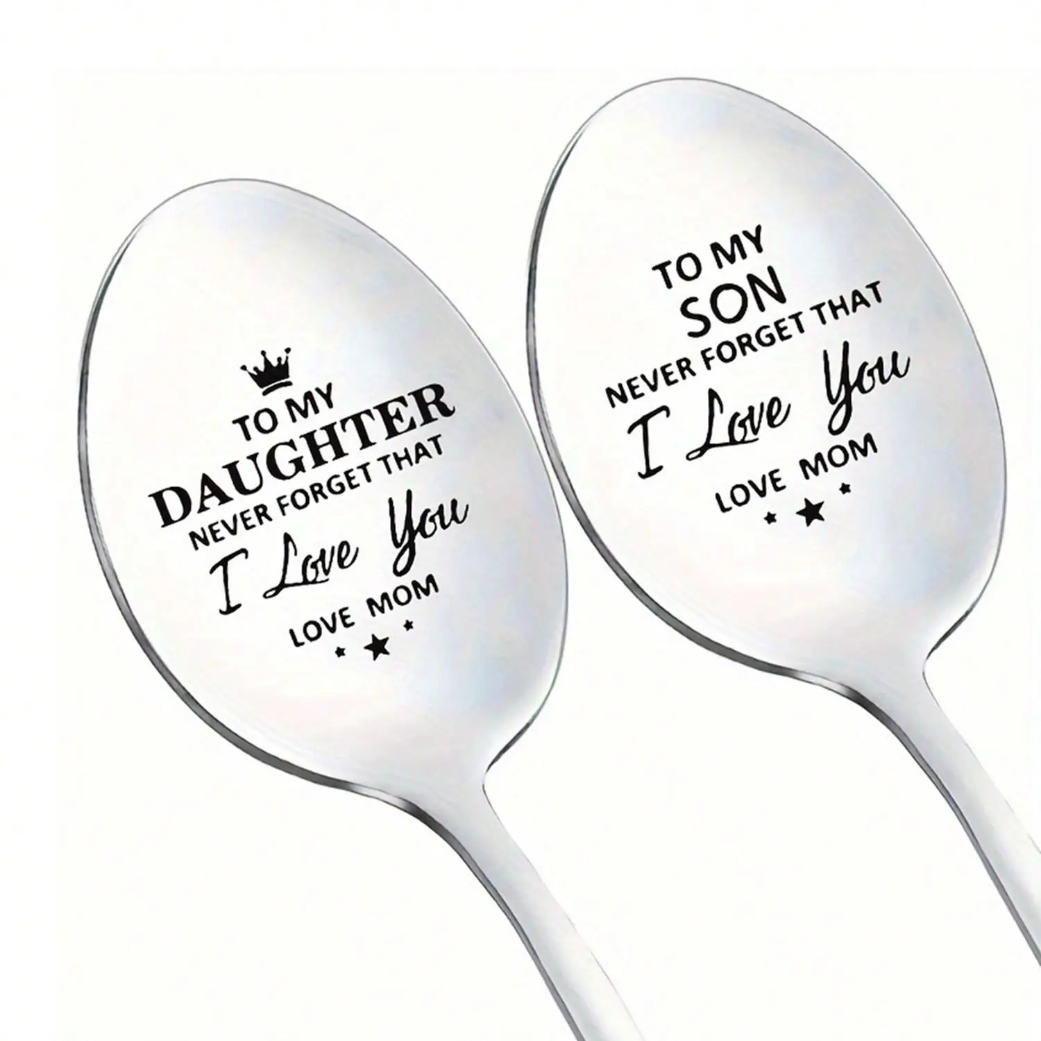 Stainless Steel Spoon, 1 Count Customized Letter Pattern Spoon, Coffee & Tea Spoon, Gift for Son & Daughter, Birthday Gift, Friend Gift, Customizable Gift, Personalized Gifts