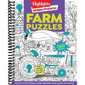 Farm Puzzles: Ultimate Farm Picture Puzzle Book with Over 1,200 Objects to Seek and Find, Farm-Themed Activity Book for Kids 6 and Older