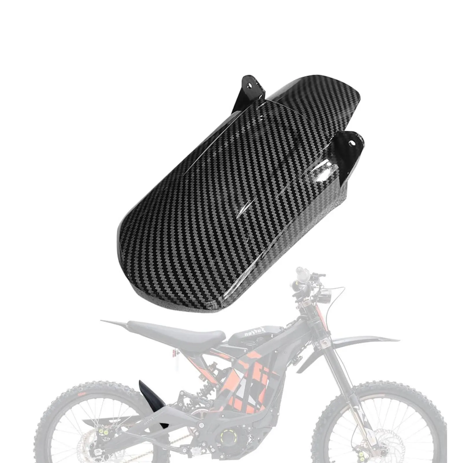 Rear Shock Suspension Fender Mud Guard for Surron Light Bee X S LBX Imitation Carbon Fiber Rear Wheel Cushion Fender Segway X160 X260 Absorbing Mudguards Protector for 79bike falcon pro gt Dirt Bike Parts
