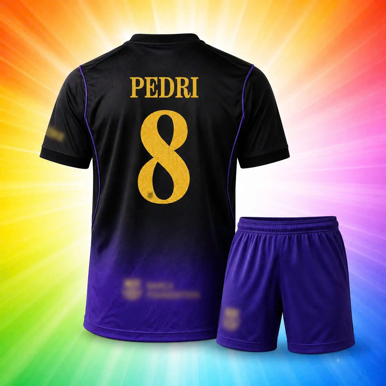PEDRI Premium Training Soccer Jersey - Lightweight, Breathable, Quick-Dry Performance Football Shirt with Athletic Short-Sleeve Fit & Player Name-Number Style