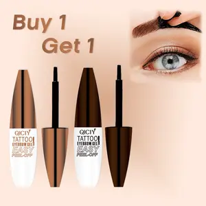 Buy 1 Get 1 Free – Easy Peel-Off Eyebrow Gel – Waterproof & Sweatproof, Long-Lasting Black or Brown Tattoo Tint, Film Forming, Medium Coverage, Available in Multiple Shades, for All Skin Types Cosmetic