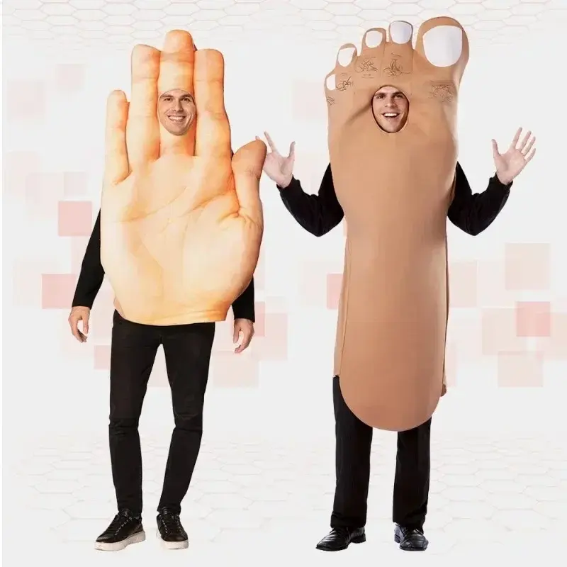 Halloween Costume Cosplay Hand Foot Outfits Friends Couple Funny Dress up Idea Stage Performance Carnival Party for Man Woman