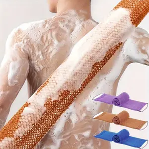 Soft African Nylon Exfoliating Bath Towel, Exfoliating Shower Scrubber, Gentle Scrubbing & Bubble Foaming, Essential Bathroom Accessory for Skin Care Routine