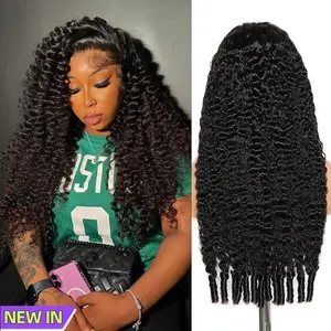 【Hot Sale】Lemoda 13x6 HD Transparent Lace Front Human Hair Wigs 200 Density Pre-Cut / Pre-Plucked Brazilian Burmese Curly Lace Frontal Wig With Tiny Knots