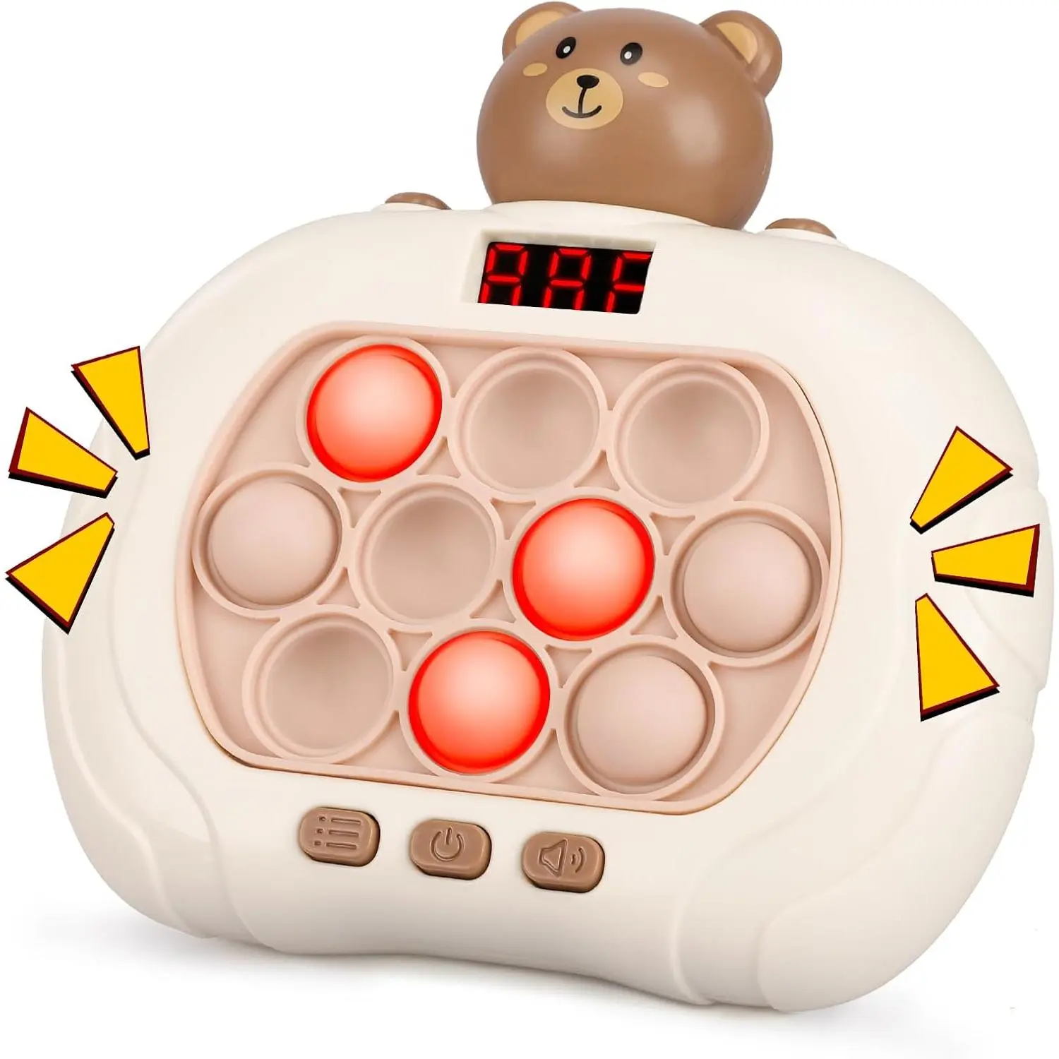 Fast Push Light Up Fidget Toys for Kids, Handheld Puzzle Game Sensory Toys, Christmas Toys Gifts for 3-12 Year Old Boys Girls (Bear)