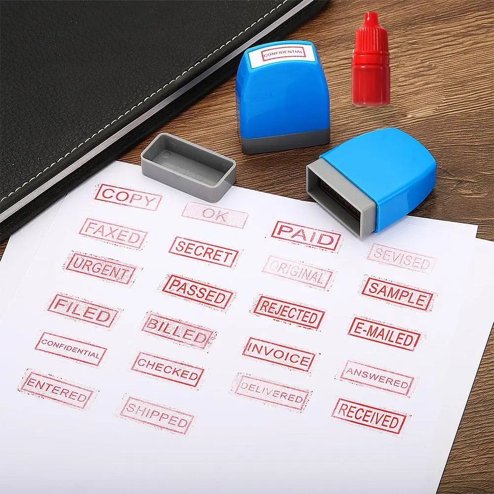 Finance Stamp, 1 Count Financial Business Stamp, Durable Plastic Stamp for Fax and Scan, Office Stationery & Supplies