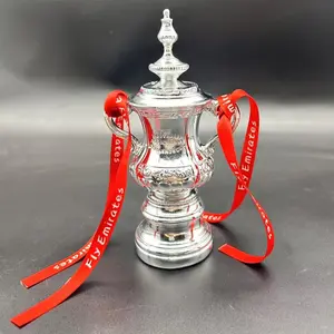 1 PC FA Cup Champions Trophy Replica Football Match Award, Collectible Memorable Souvenir for Fans, Desk Placement Decoration