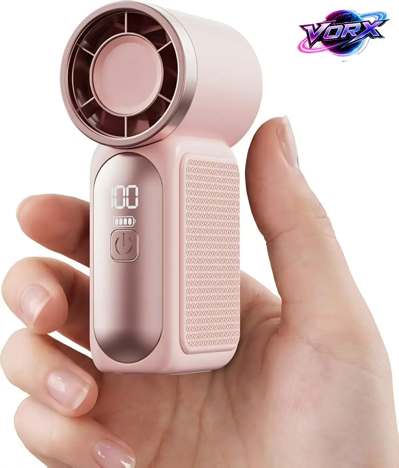 2026 New Model Mini Handheld High-speed Fan with LED Display – USB rechargeable, rapid cooling; suitable for travel, makeup touch-ups, office, and home use; an ideal gift choice
