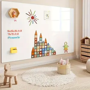 Modern Magnetic Whiteboard Wall Set, Dry Erase Board, Self-Adhesive Soft Magnet Surface, Durable Plastic Structure, Erasable, Ideal for Teaching, Training, Office, Home Use